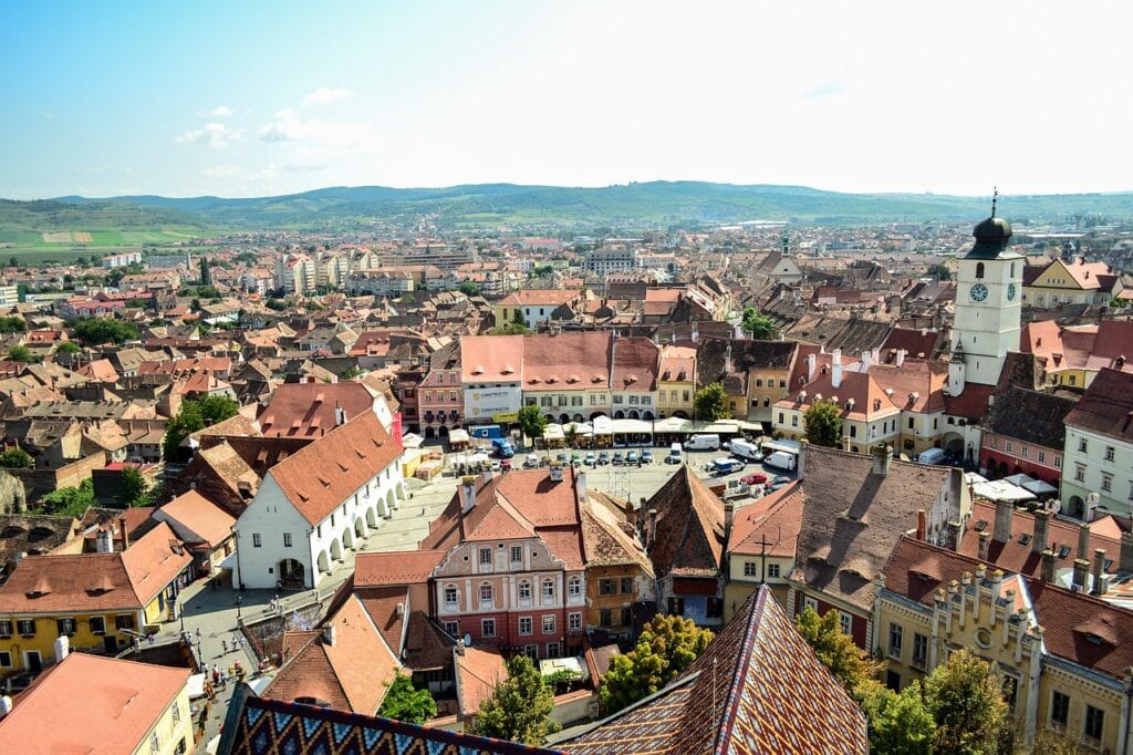 sibiu, city, tower